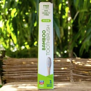 1 Kid's Bamboo Toothbrush PFA, BPA, CRUELY-FREE, VEGAN